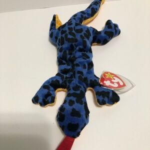 Ty Beanie Baby Lizzy Lizard 1995 4th Generation Hang Tag PVC Filled.